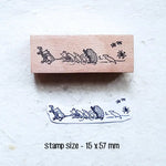 tampons bois ours oiseaux dessins animés cartoonaux 20x21mm 26x28mm 22x25mm scrapbooking loisirs créatifs