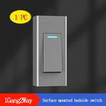 interrupteur mural smart noir gris indicateur lumineux certification vde ul rohs cqc