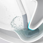 brosse wc silicone gris blanc moderne respectueux environnement bristles poignée