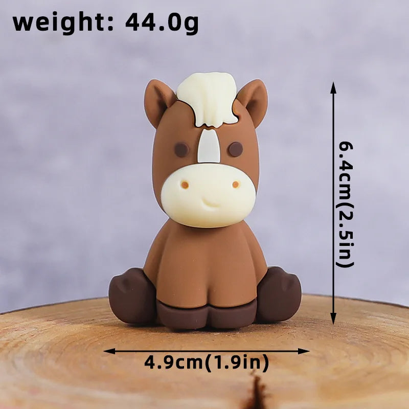 décoration anniversaire animaux figurines cartoon mouton vache cheval canard occasion fête enfants pâques