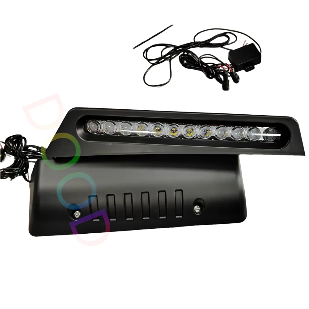 barre lumineuse noire ip67 60w éclairage travail moderne led 5000k interrupteur câble électrique