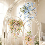 autocollants décoratifs floral transparents rose blanc bleu vert adhésifs fleurs feuilles