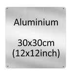 panneau publicitaire personnalisable moderne argenté lisse minimaliste aluminium rectangle