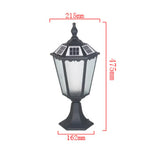 lampe solaire classique transparente motif décoratif noir extérieure autonomie éclairage jardin antique