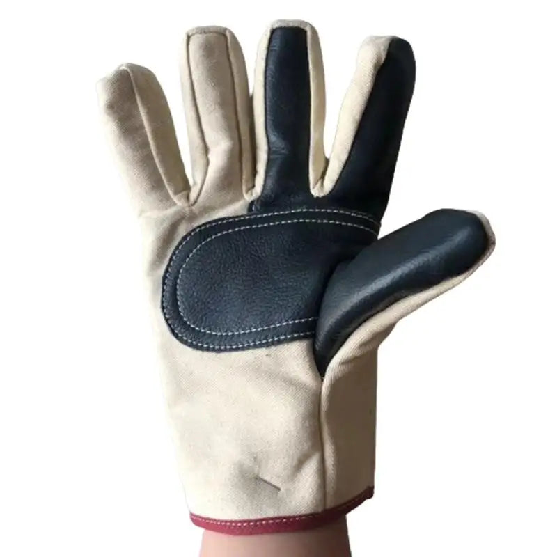 gants toile coton cuir absorbants beige gris rouge résistants chaleur travail sécurité sport