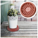 plateau fleurs moderne rayures horizontales adhésif blanc marronintérieur extérieur durable