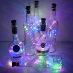 guirlande lumineuse solaire 10 led forme capuchon bouteille or noir blanc festiveextérieur moderne