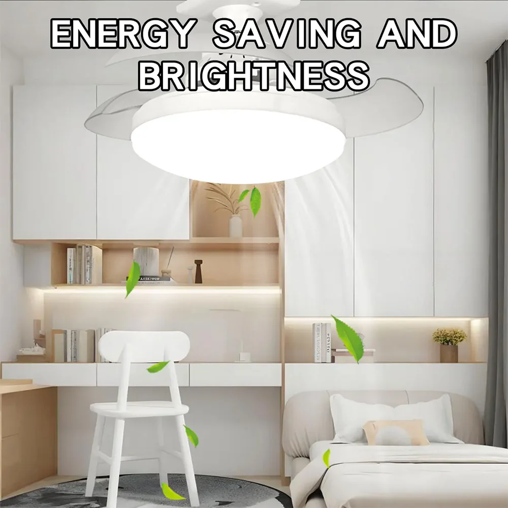 ventilateur moderne blanc lumière intégrée télécommande fixe led silencieux ambiance rechargeable certifications