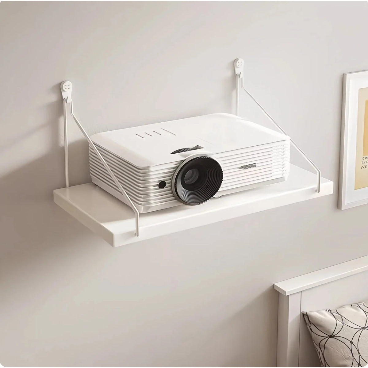 projecteur blanc moderne sans perçage clips support mural table hy300 l018 hy320
