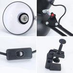 lampe moderne articulée clip noir ampoule E27 interrupteur led opacité fonctionnelle chambre étude