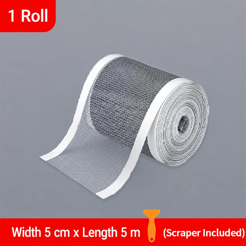 ruban réparation moustiquaire adhésif gris maille fine pratique anti insectes fenêtre remplissage drainage