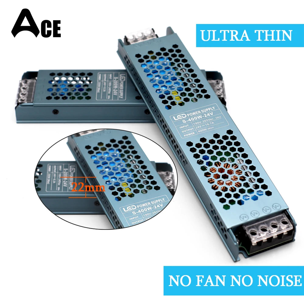 alimentation led 12v 24v 60w 100w 200w 300w 400w bleu perforée moderne