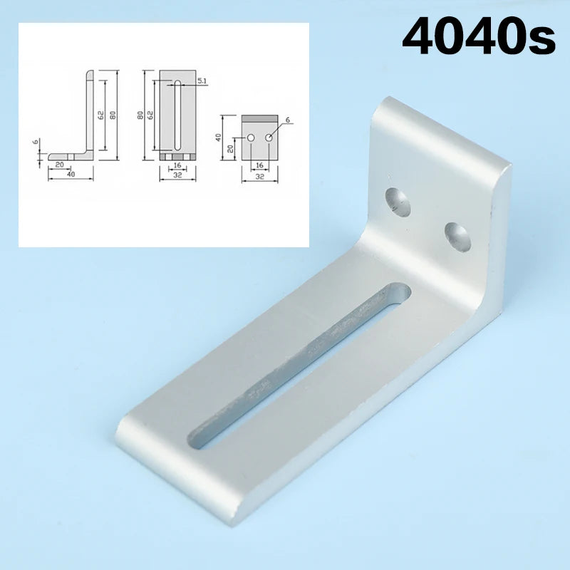 supports d'angle argenté équerres d'angle industriels plats opaques aluminium bricolage travail bois fixations