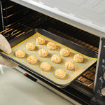 tapis cuisson silicone grille fine moderne antiadhésif bleu jaune biscuits gâteaux pain macarons