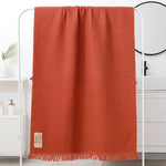 serviette bain coton géométrique rapide moderne multicolore grande taille bleu marine gris rose vert