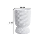 vase moderne plastique blanc imitation céramique ridée décoration intérieur salon