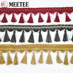 ruban pompons violet marron doré décoration mariage tissu polyester franges élégant accessoire broderie tassel