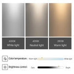 lampe moderne lune texture blanc gris réglable intensité 36w 48w