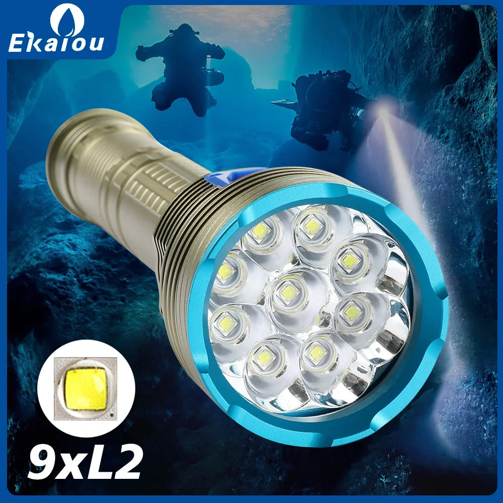 lampe torche rechargeable dorée bleue rayures horizontales boutons fixation batteries AAA câble USB lumière