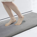 tapis bain mousse mémoire forme gris doux moderne salle bain absorbant épais lent rebond