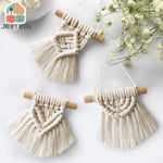 décoration bohème macramé tressé main artisanal couleur beige clair