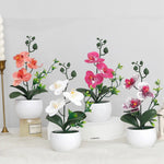 fleurs artificielles orchidées papillon soie blanc rose vert modernes intérieur mariage anniversaire