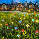 guirlande lumineuse solaire 8lumieres blanc chaud moderne exterieur autoinstallation inoxydable