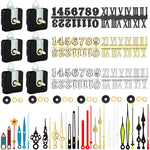 mécanisme montre quartz aiguilles noir doré simple moderne rondelles clé molette