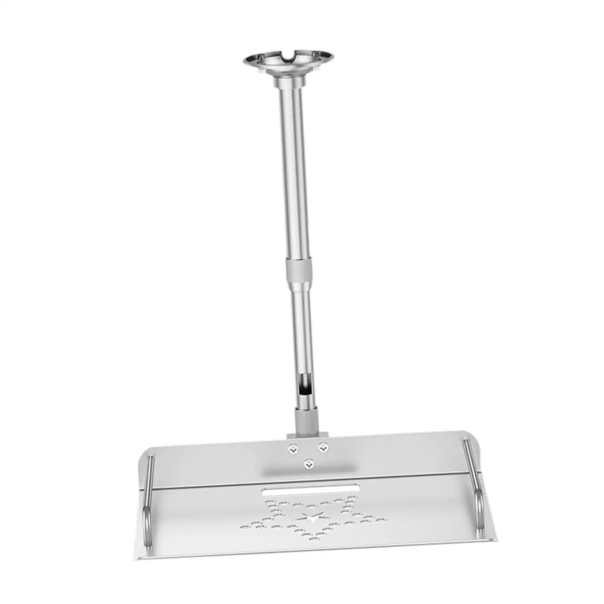 support lampe poser argenté lisse moderne adjustable 20 40cm fixations vis aluminium alloy