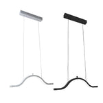 lampe suspension blanc noir lisse moderne minimaliste réglable télécommande câble 3200k 5600k