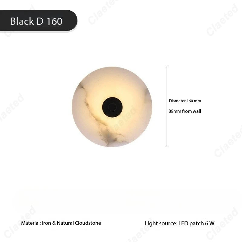 lampe murale moderne blanc marbre éclairage quotidien salle manger chambre coucher 3000k