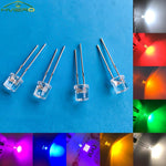diodes led transparentes bleu rose orange blanc chaud vert jaune blanc 5mm 10 pièces