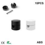 cache câble suspension noir blanc vis moderne abs rond lisse opaquet bases lampes