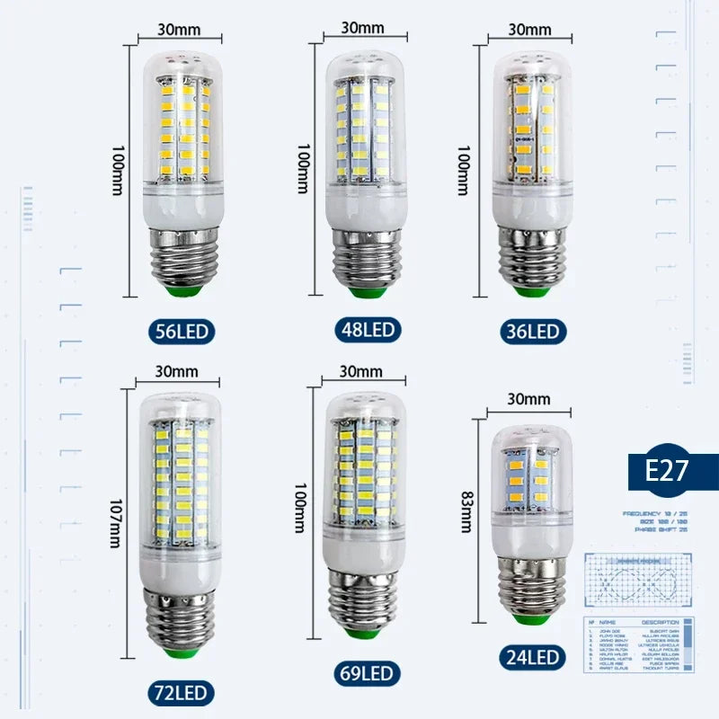 ampoule led maïs blanc moderne lustre maison décoration intérieur vis e27 e14 économe