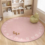 tapis rond nuage enfant moderne rose clair antidérapant 80x80cm 120x120cm salon chambre