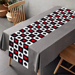 nappe table carte poker motif coeurs carreaux trèfles pic rouge noir blanc anniversaire fête