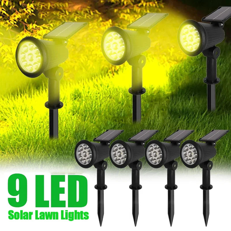 projecteurs solaires led noir réglables ip65 moderne extérieurs spots lumineux plastique