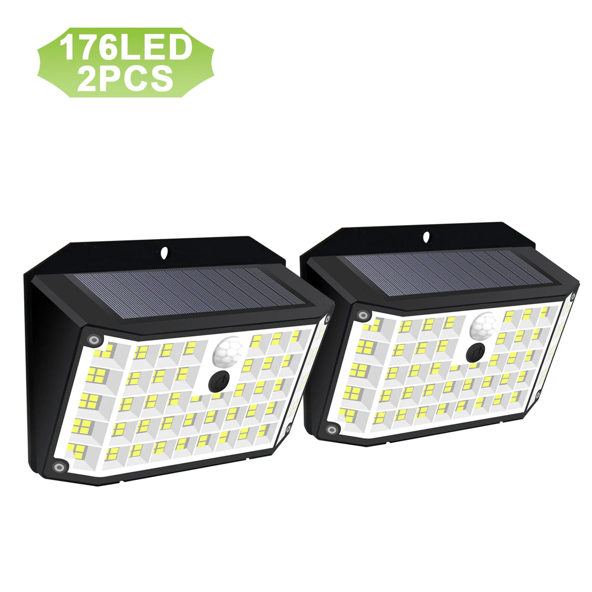 lumière solaire led 176 diodes capteur mouvement moderne jardin sécurité
