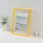 cadre photo carré acrylique transparent moderne suspension murale décoration intérieure