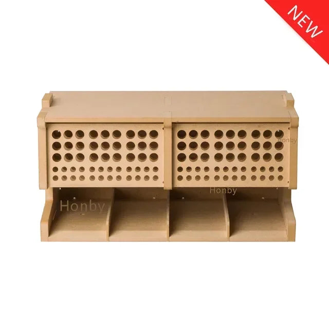 boîte rangement modélisme compartiments cartes peinture accessoires plateau central naturel pratique