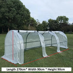 serre jardin transparente pvc 270x90x90cm cadre vert clips moderne fonctionnelle toile