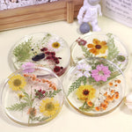 moule silicone coques transparentes fleurs séchées artisanat décoration maison epoxy résine circulaire cavités profondes