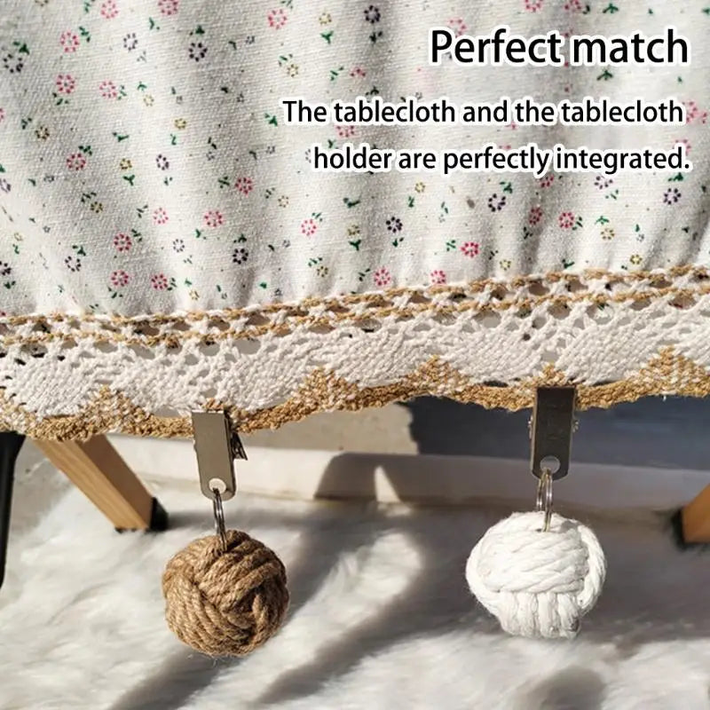 pinces linge décoratives rustique blanc beige marron clair tressé fil nœud clip métallique événements