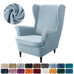 housse fauteuil oreilles velours extensible repose pied salon salon chambre