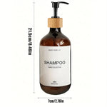 flacons bain marron rechargeables 500ml transparents minimaliste 3pcs pommade opaques Pompe étiquette