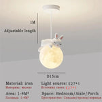 lumière suspendue animaux blanc gris rose bébé moderne minimaliste