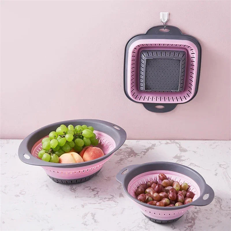 Egouttoir fruits légumes silicone pliable