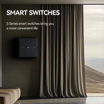 interrupteur intelligent noir moderne sans fil zigbee certification ccc fcc
