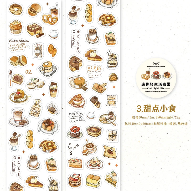 sticker autocollant kawaii dessins animés géométriques multicolores scrapbooking diy journal craft fournitures