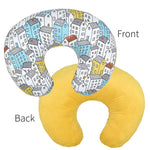 housse coussin allaitement bébé imprimé animal ours renard arbres feuilles moderne blanc unisexe ans